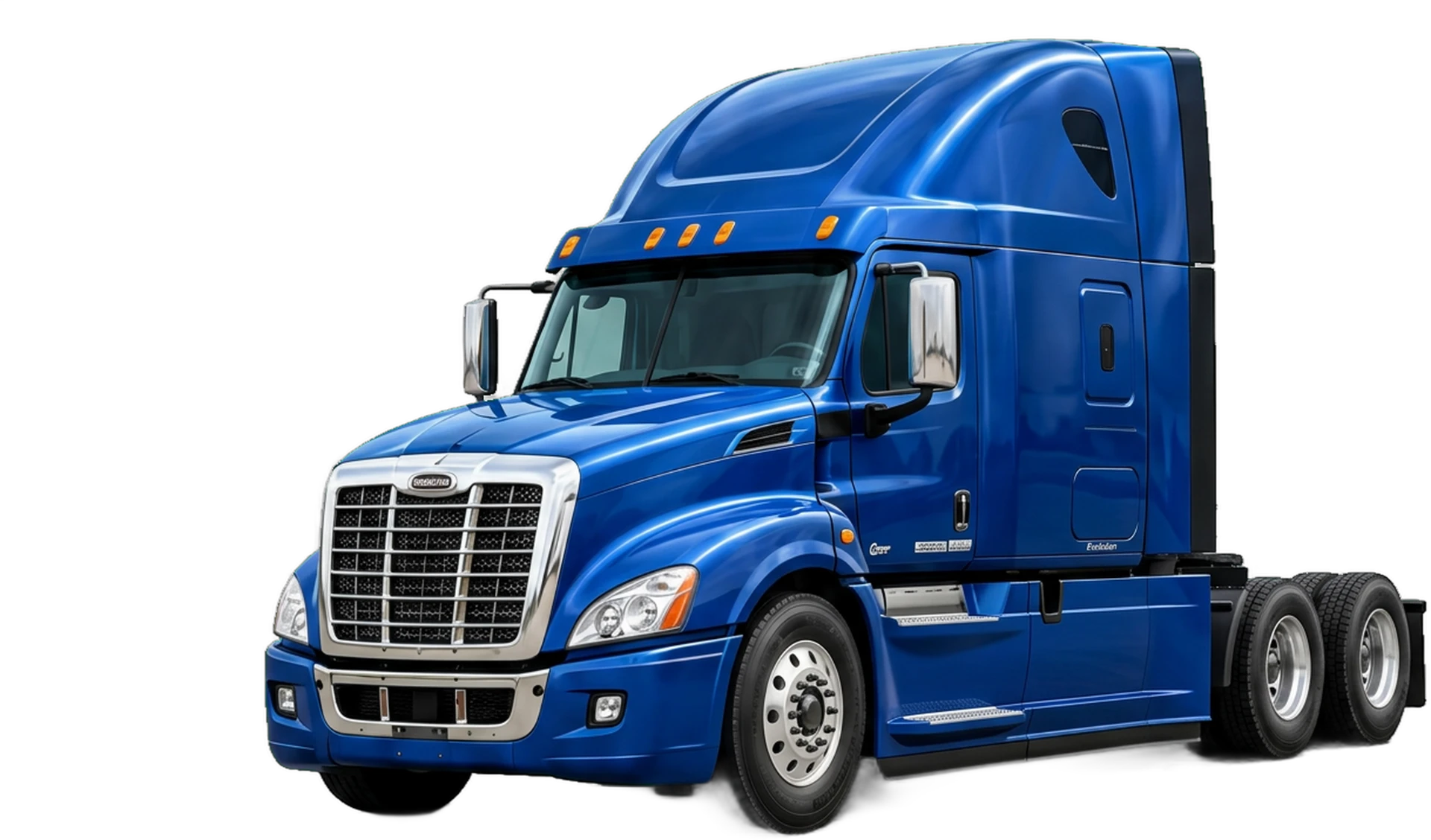 Blue semi truck